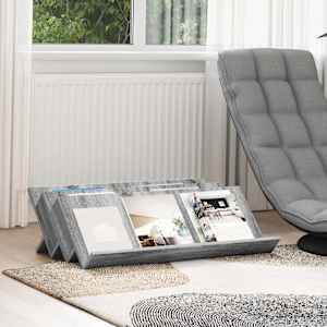 Regal za revije Siva Sonoma 90 x 53 x 28,5 cm Konstruiran les