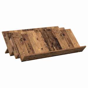 Regál na časopisy s policí Staré dřevo 90 x 53 x 28,5 cm - obrázek 2
