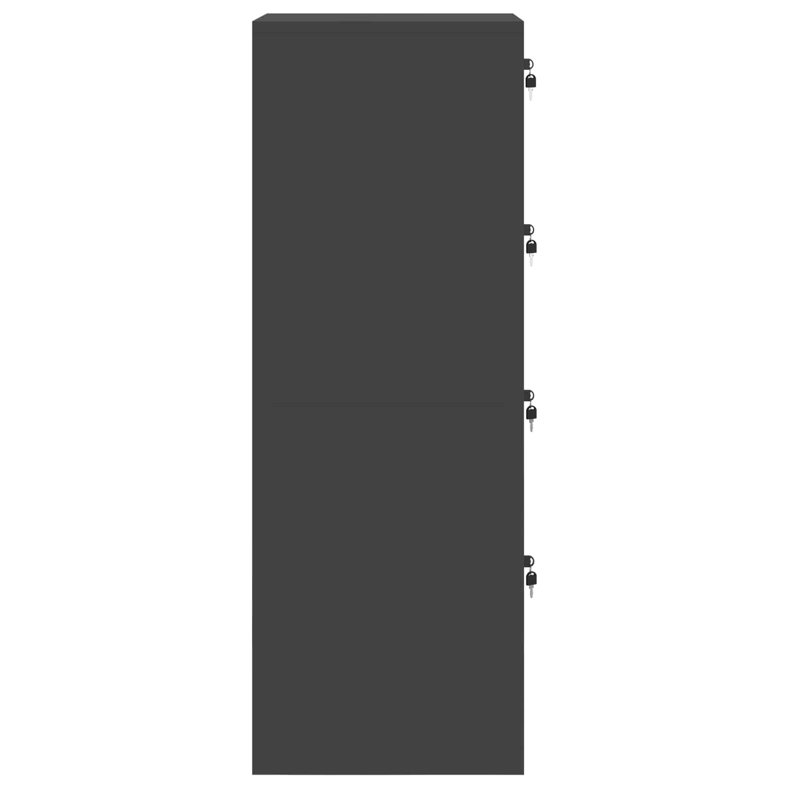 Asiakirjakaappi laatikon kanssa 2 pcs Musta 44 x 50 x 106.5 cm - Image 8