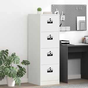 Kabinet za datoteke s predalom 2 pcs Bela 44 x 50 x 139 cm