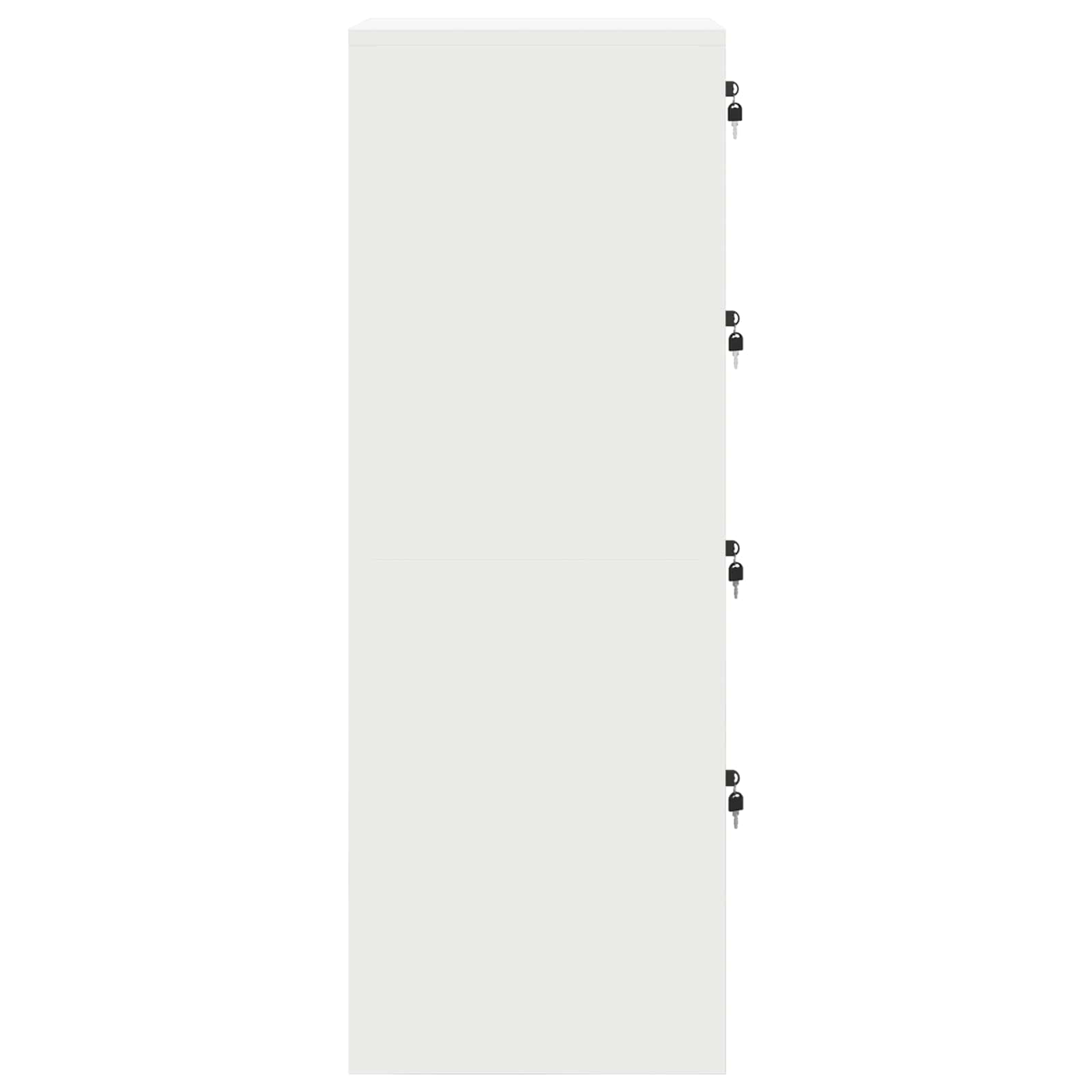 Asiakirjakaappi hyllyllä 2 pcs Valkoinen 44 x 50 x 106.5 cm - Image 8