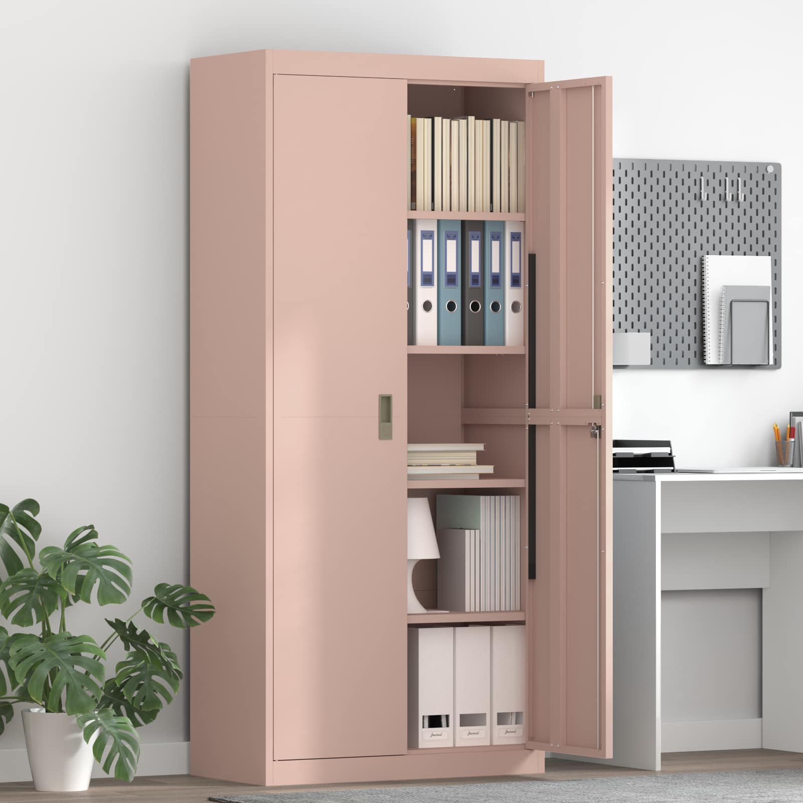 vidaXL Aufbewahrungsschrank mit Speicher 2 pcs Rosa 80 x 40 x 180 cm