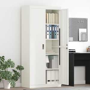 Omarica za shranjevanje Bela 80 x 40 x 180 cm Jeklo