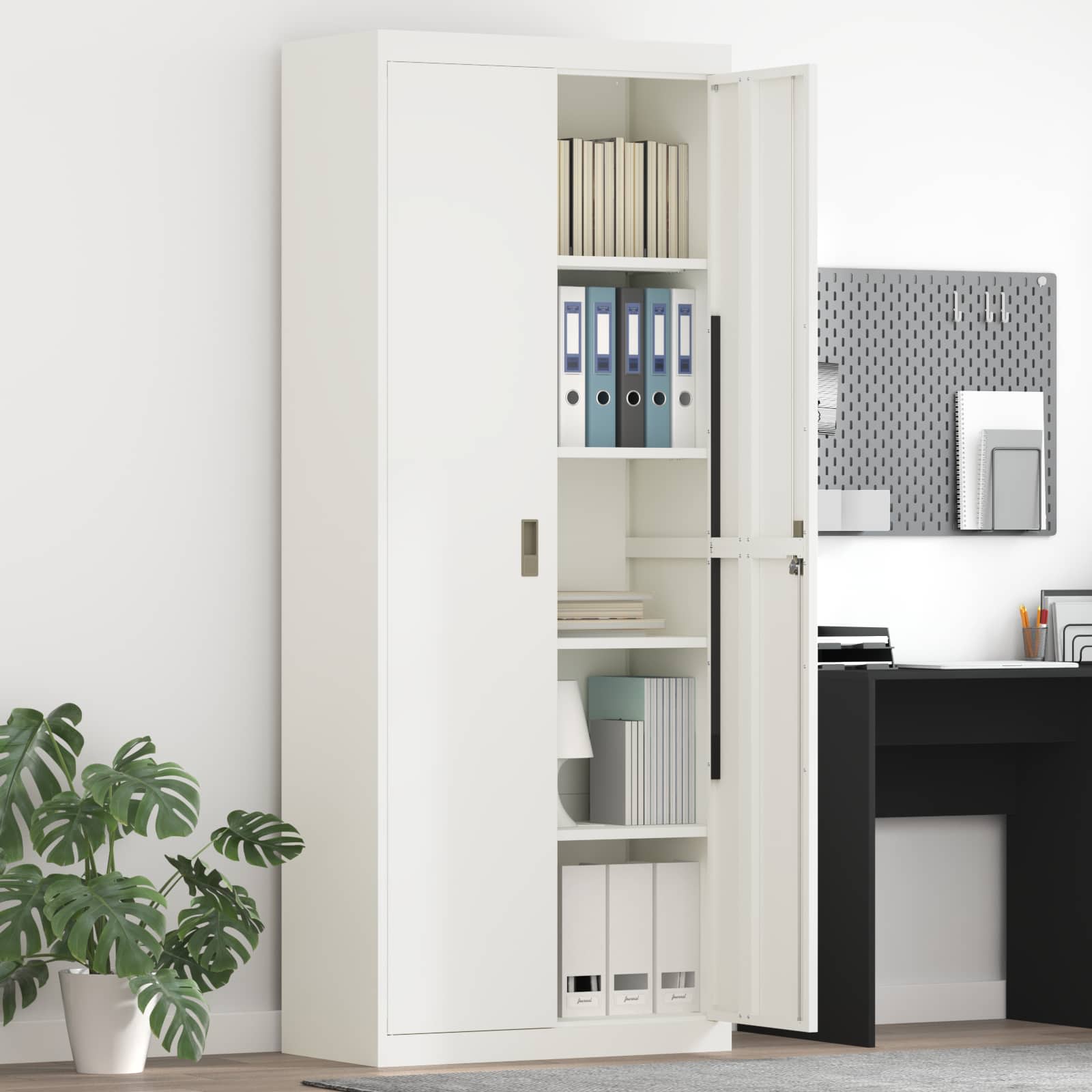 Dulapuri & depozitare - Dulap de depozitare cu depozitare 2 pcs Alb 80 x 40 x 200 cm