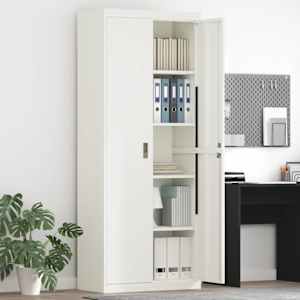 Omarica za shranjevanje Bela 80 x 40 x 200 cm Jeklo