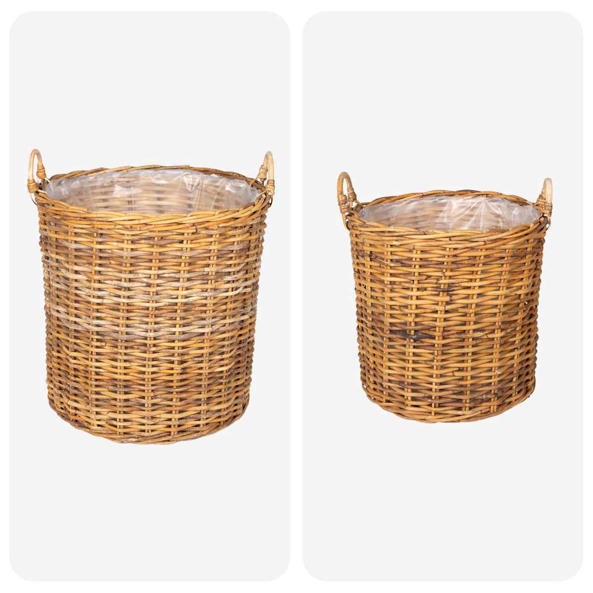 Plantekurv GENDT 2 stk. Kubu rattan - Billede 4