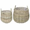 vidaXL Istutuskorv ladustamisega GENDT 2 tk Looduslik hall Kubu rattan