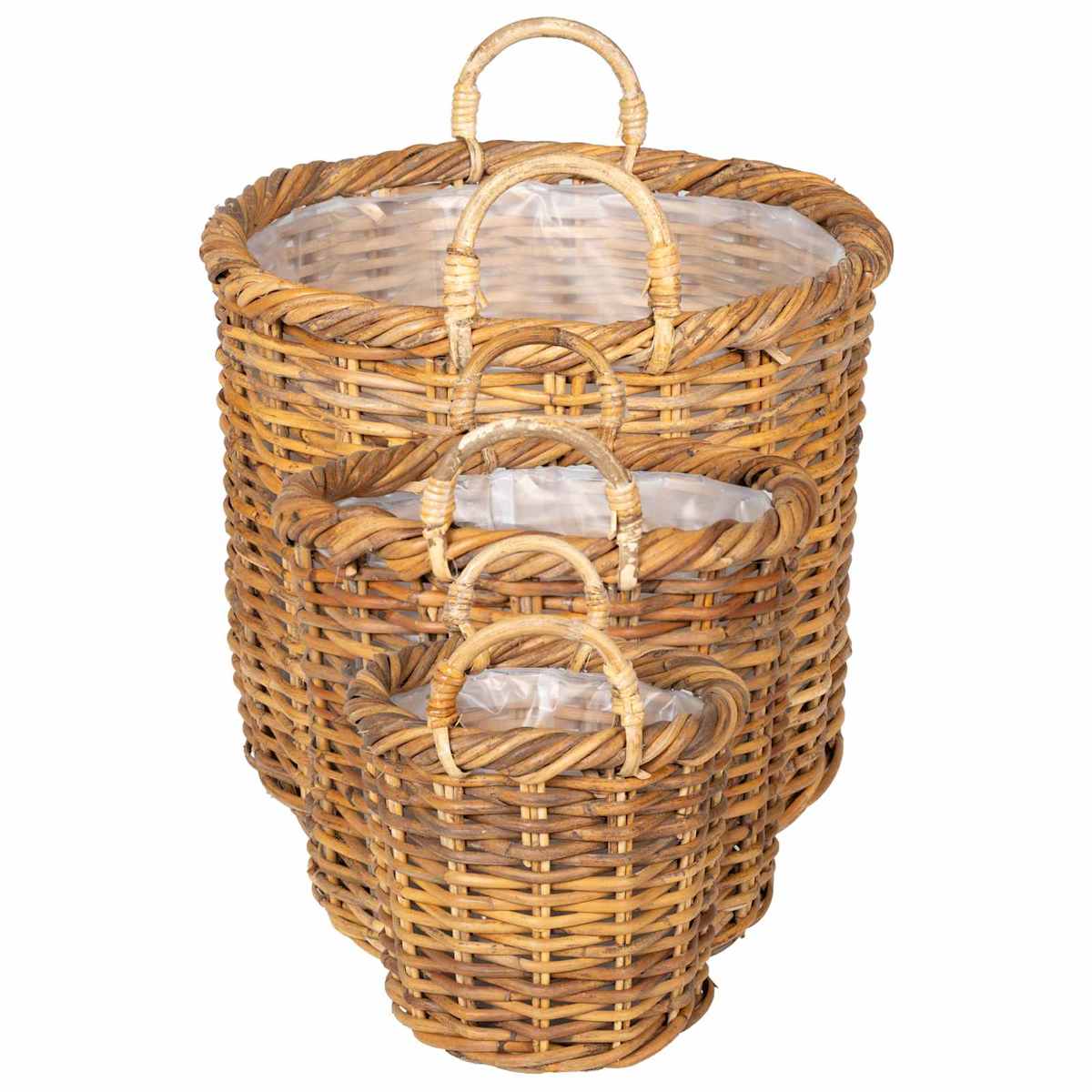 Plantekurv GENDT 3 stk. Kubu rattan - Billede 5