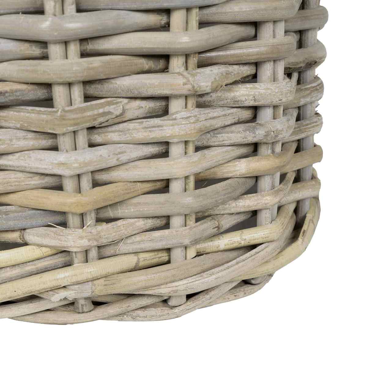 Planter Kurv GENDT 2 stk. Naturlig grå Kubu rattan - Billede 8