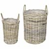 vidaXL Istutuskorv ladustamisega GENDT 2 tk Looduslik hall Kubu rattan