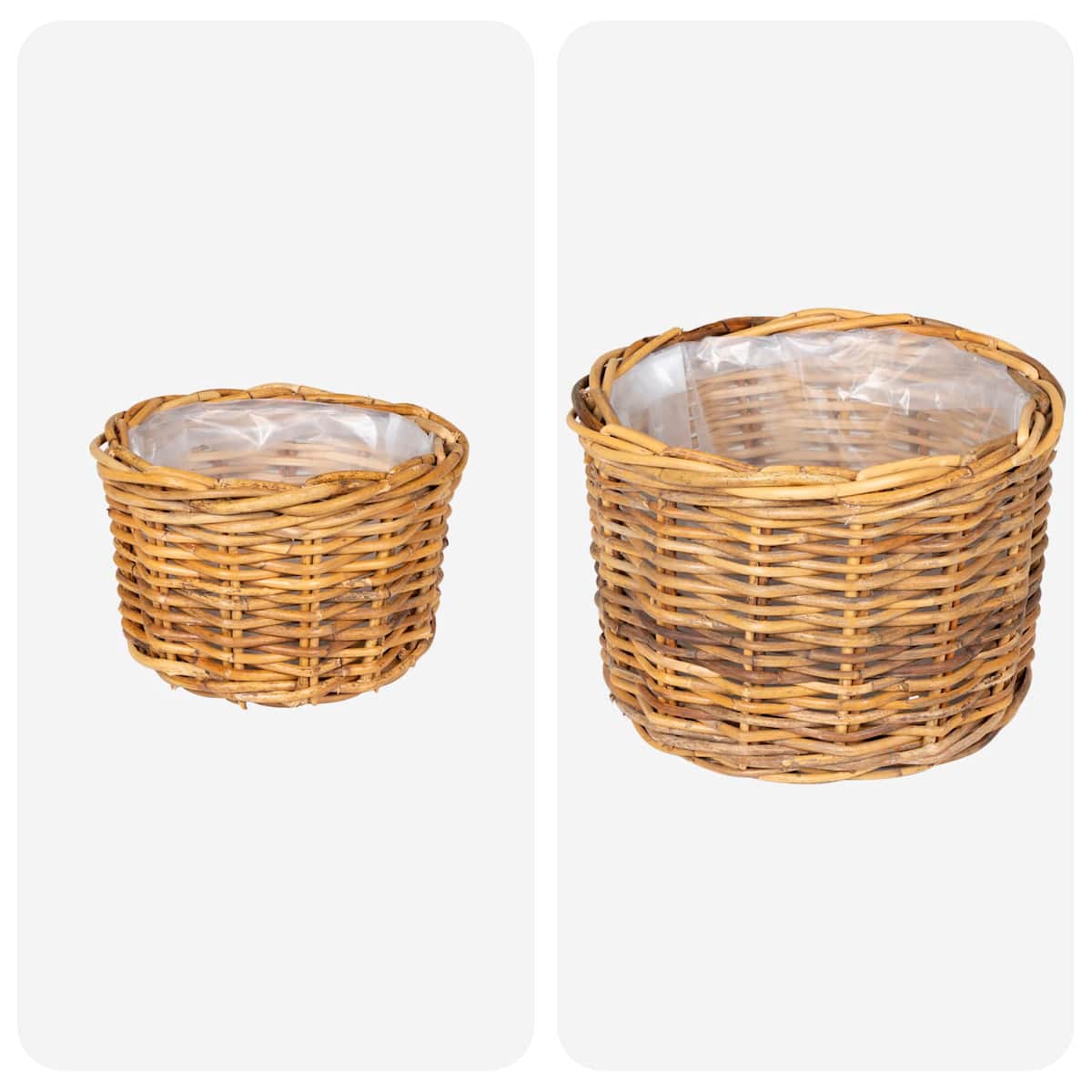 Plantekurv GENDT 2 stk. Kubu rattan - Billede 4