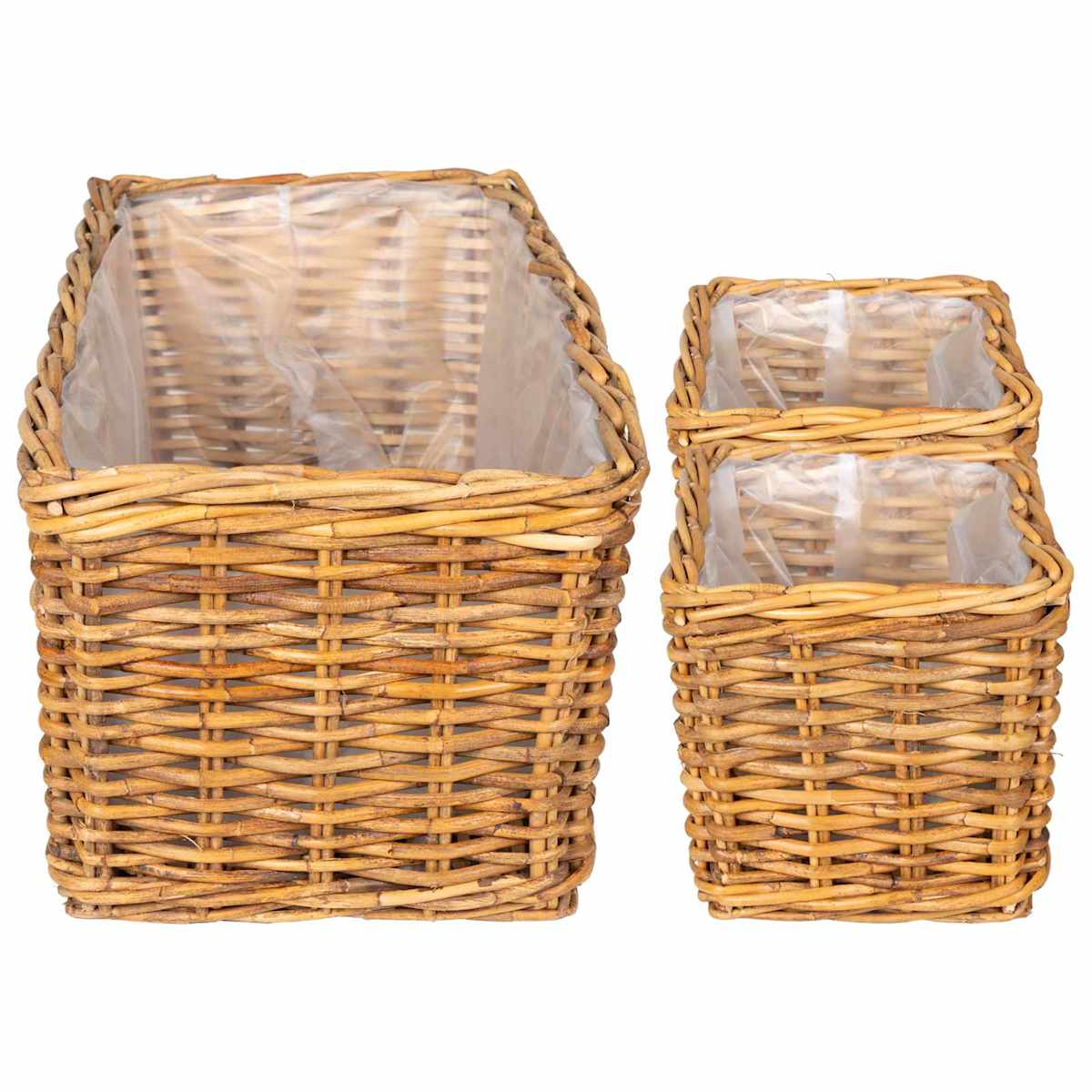 Planter Kurv GENDT 3 stk. Kubu rattan - Billede 5