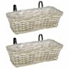 vidaXL Rippuv Istutuskorv GENDT 2 tk Looduslik hall 48 x 22 x 15 cm