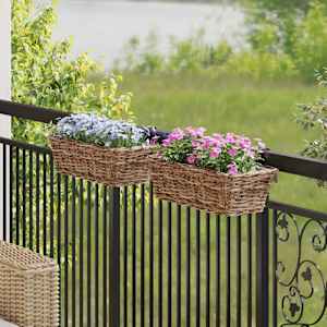 Obesna košara za sadike 2 pcs Rjava 48 x 22 x 15 cm