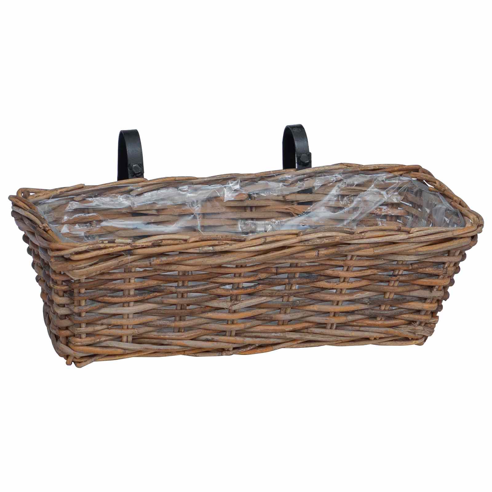 Coș suspendat pentru plante 2 pcs Maro 48 x 22 x 15 cm [3]