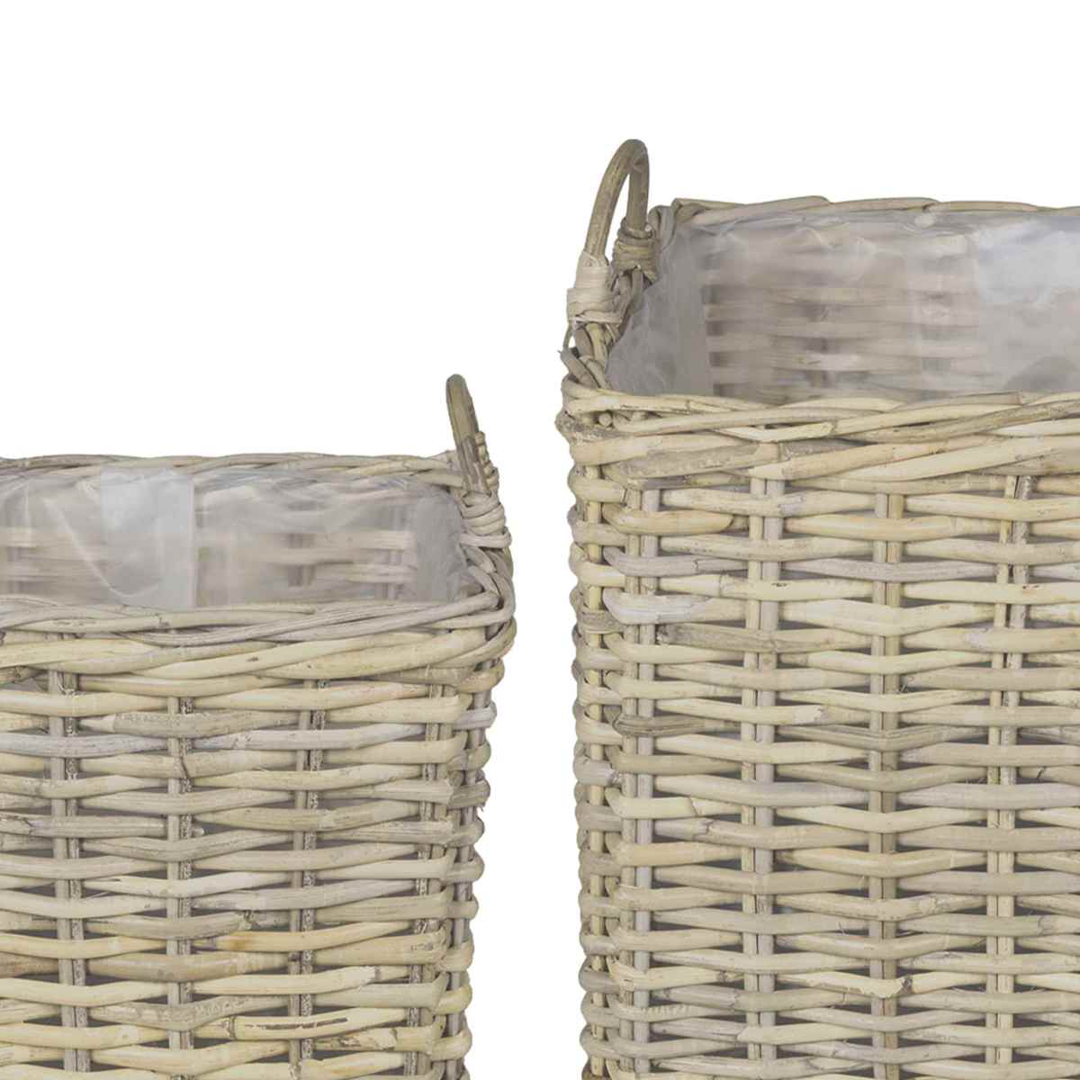 Blomsterkurv GENDT 2 stk. Naturlig grå Kubu rattan - Billede 7