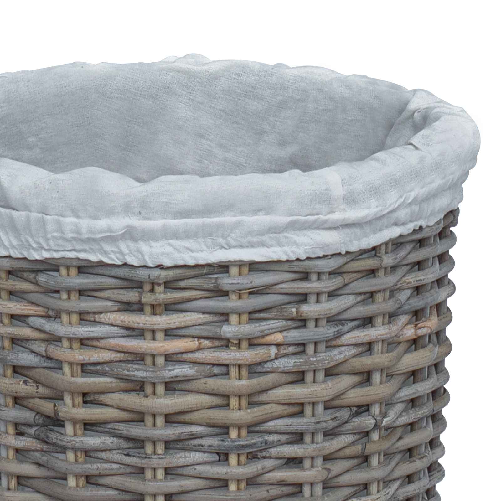 Wasmand met deksel 2 pcs Kubu grijs Kubu Rattan image 10