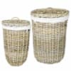 vidaXL Pesukorv kaanega GENDT 2 tk Looduslik hall Kubu rattan