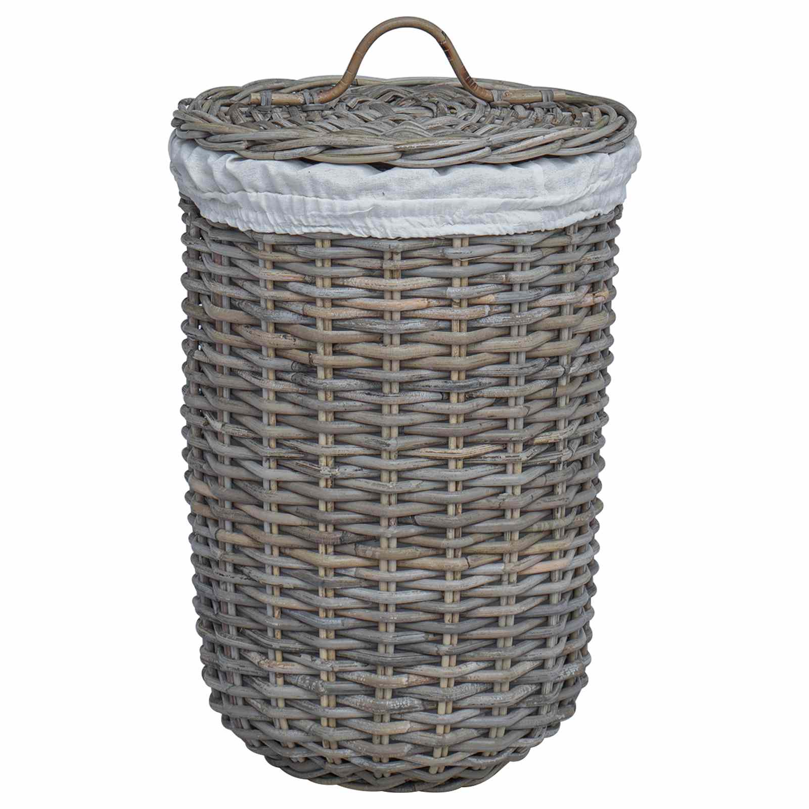 Wasmand met deksel 2 pcs Kubu grijs Kubu Rattan image 5