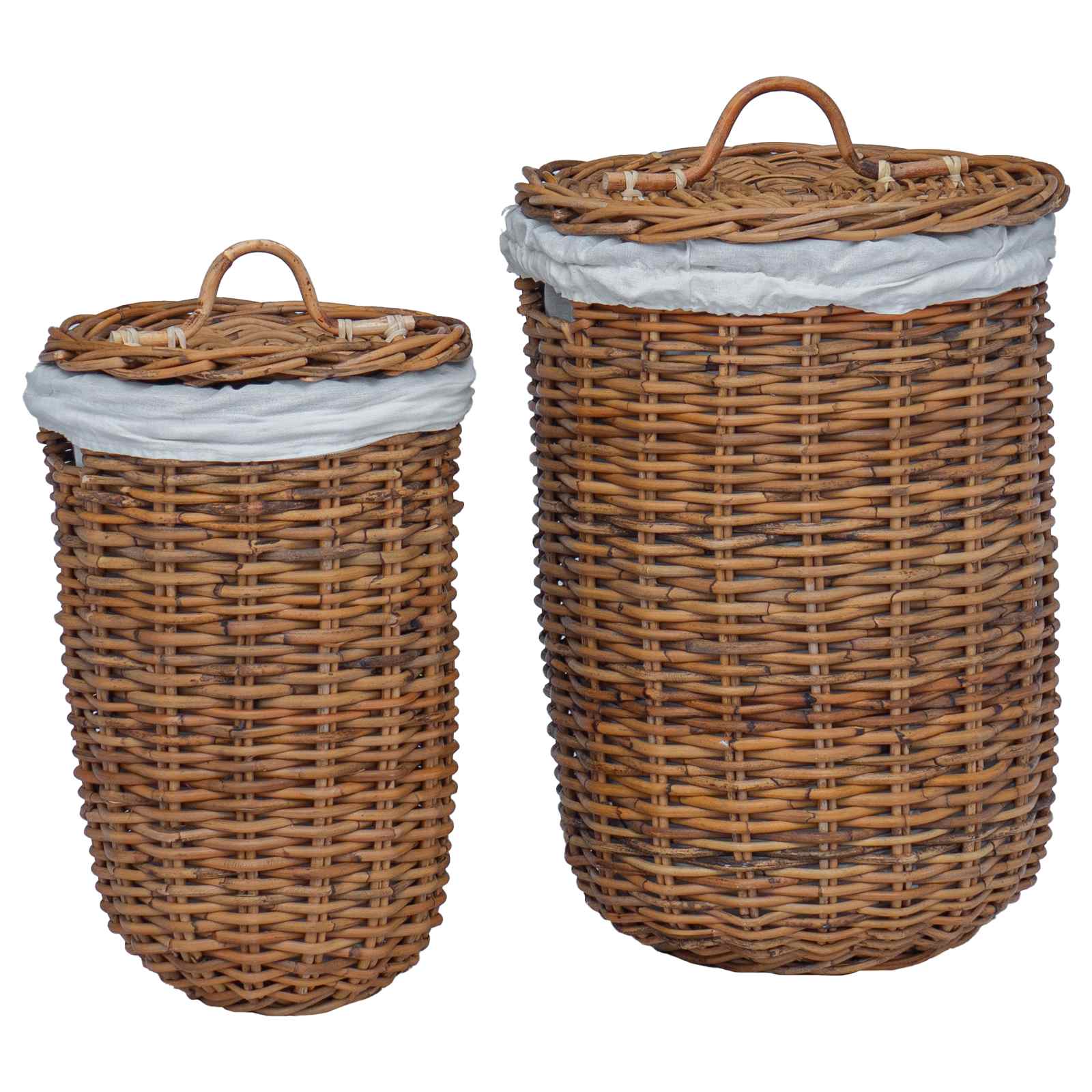 Wasmand 2 pcs Bruin Kubu Rattan image 2