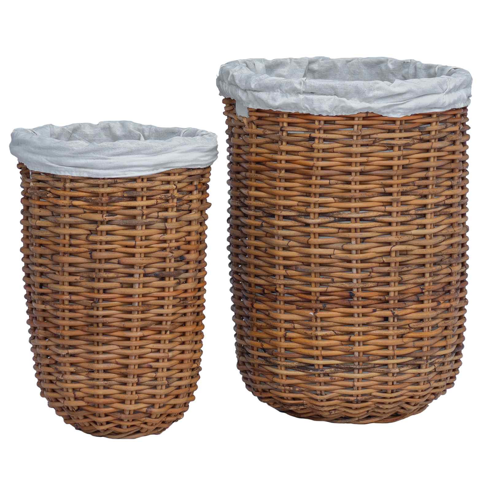 Wasmand 2 pcs Bruin Kubu Rattan image 4