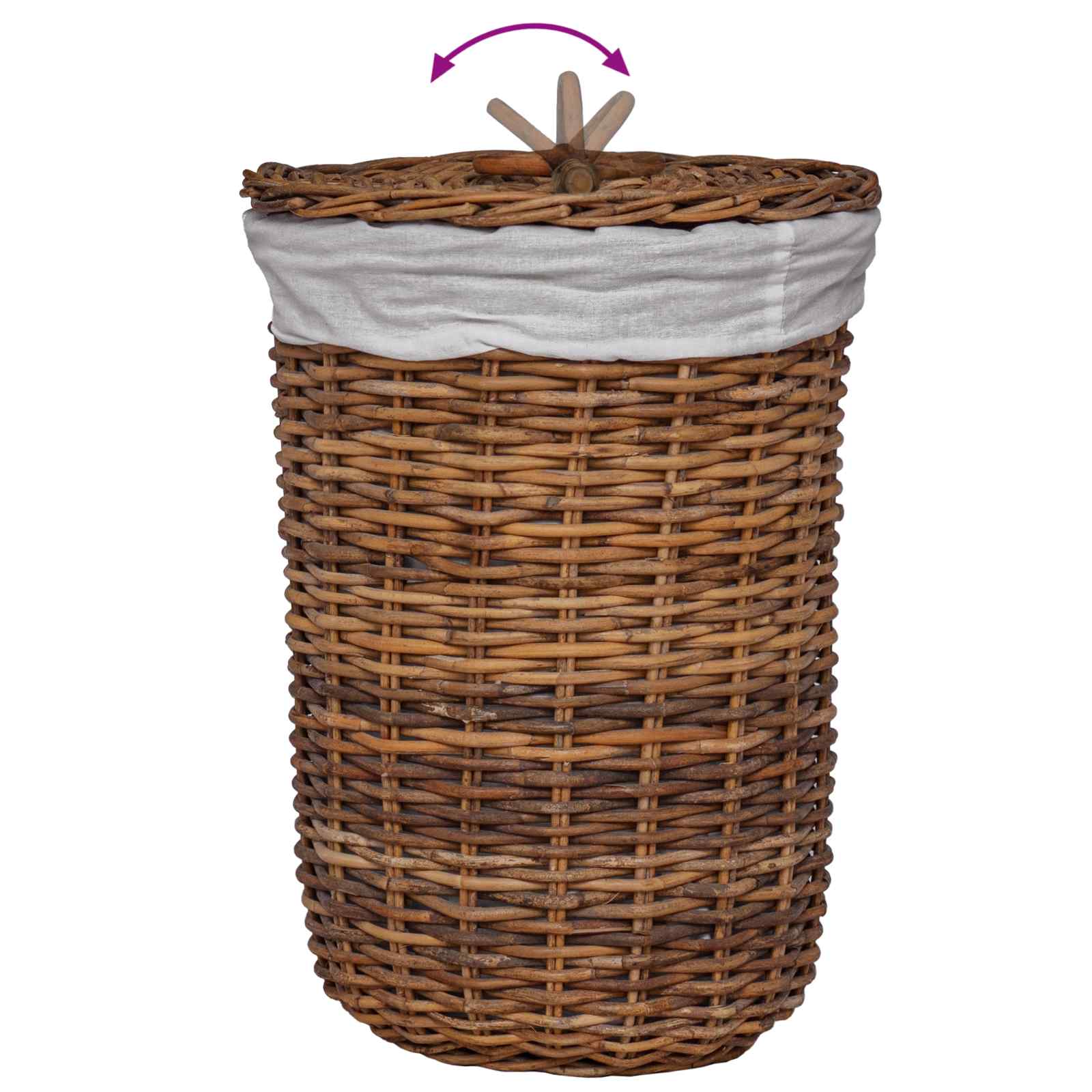 Wasmand 2 pcs Bruin Kubu Rattan image 12