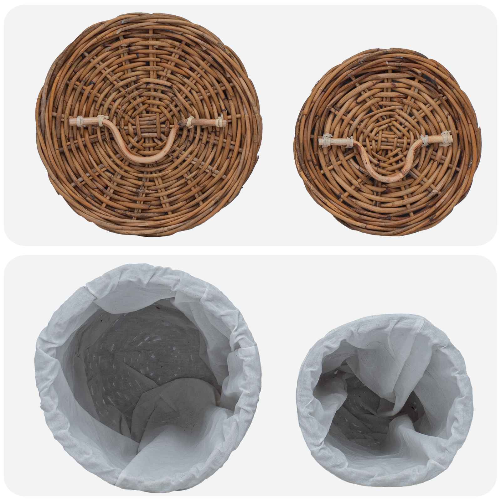 Wasmand 2 pcs Bruin Kubu Rattan image 8