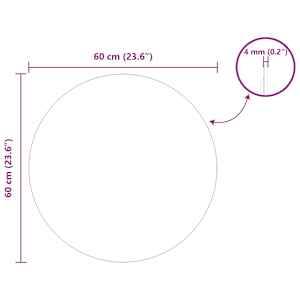 Nástěnné zrcadlo Kulatý Ø 60 cm tvrzené sklo - obrázek 8