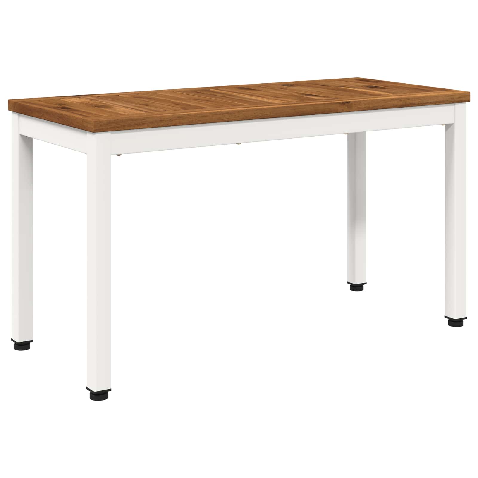 Tuinbank 80,5 x 35 x 45 cm Massief Acaciahout Natuurlijk en Wit image 1