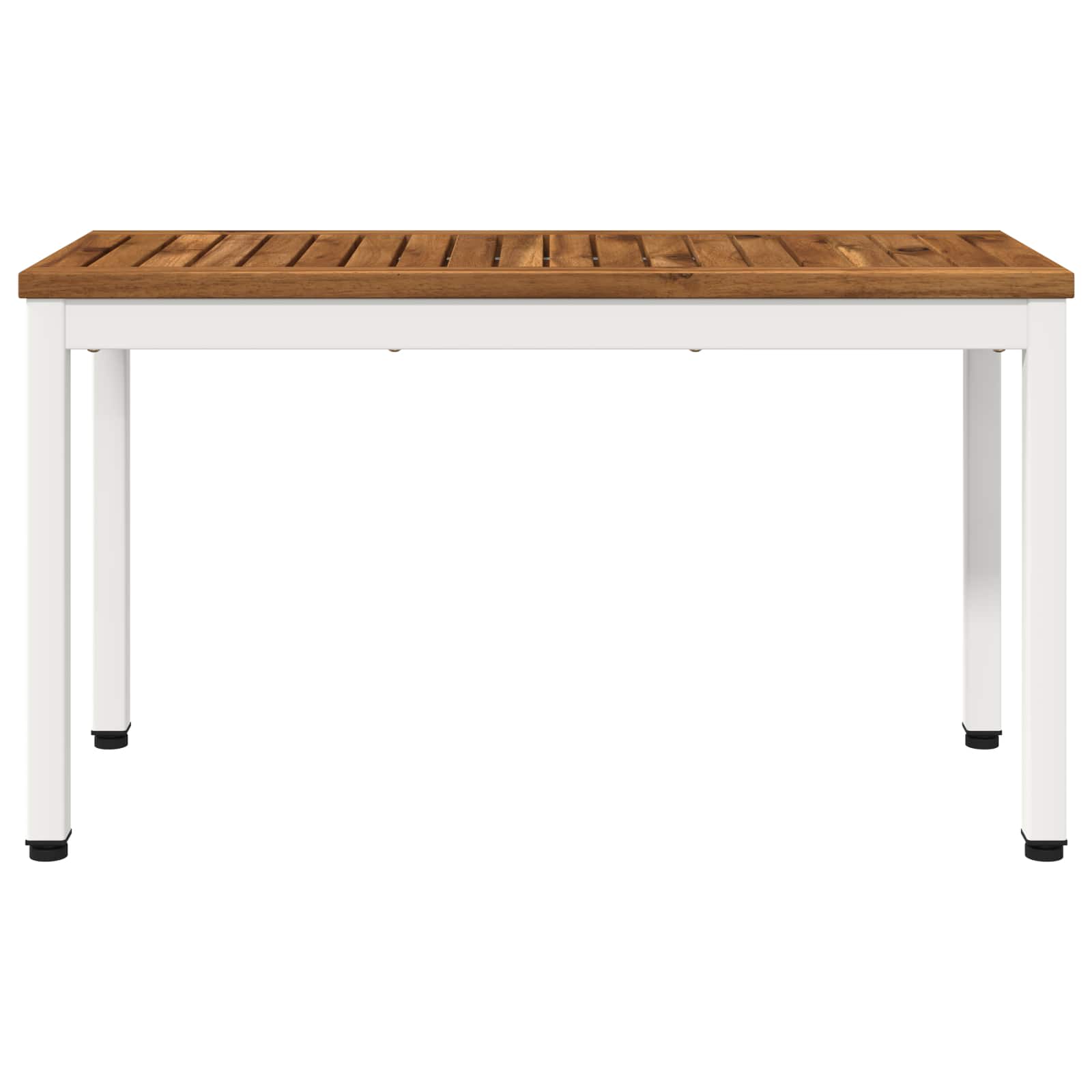 Tuinbank 80,5 x 35 x 45 cm Massief Acaciahout Natuurlijk en Wit image 2