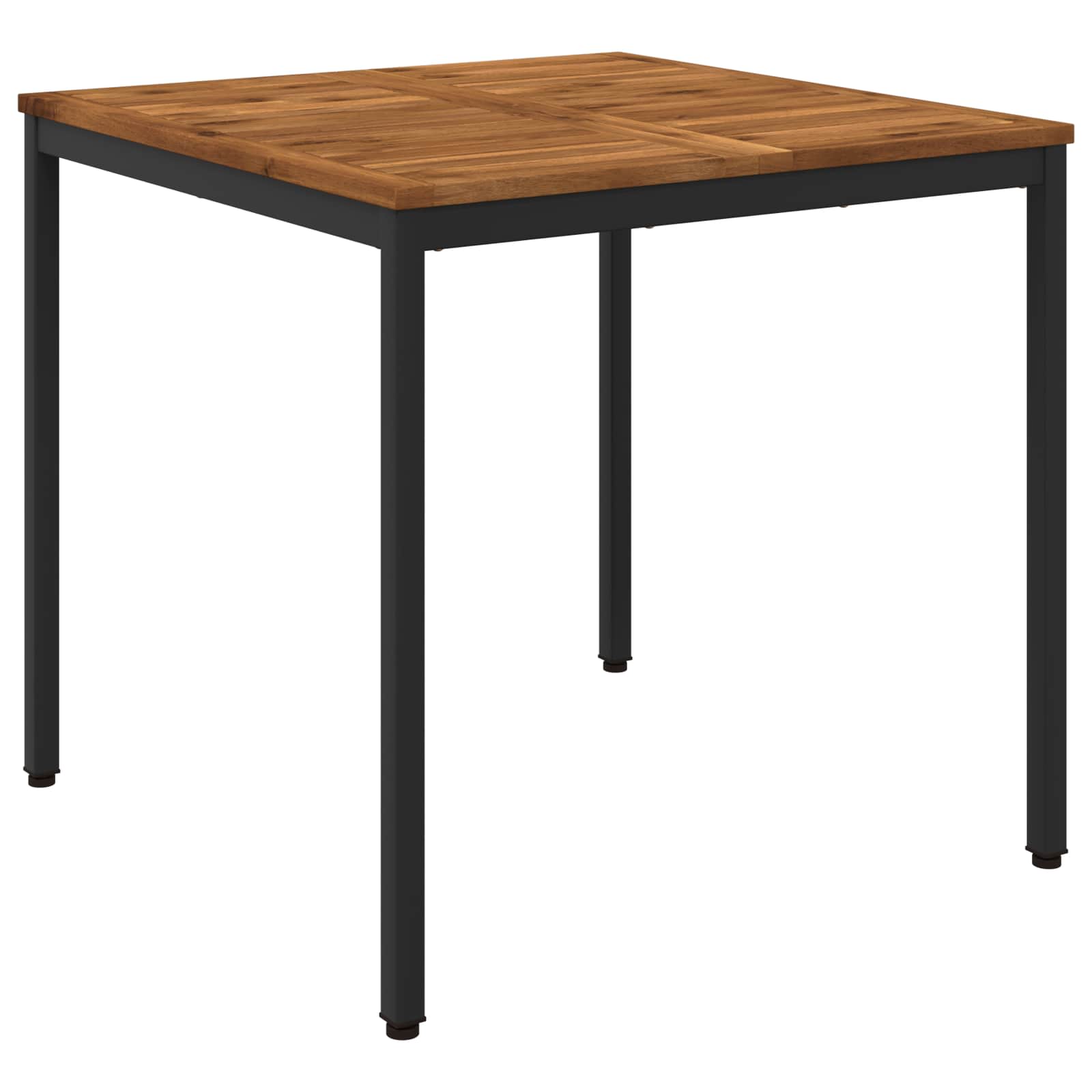 Tuindiner tafel Naturel en Zwart 80 x 80,5 x 75 cm – afbeelding 1