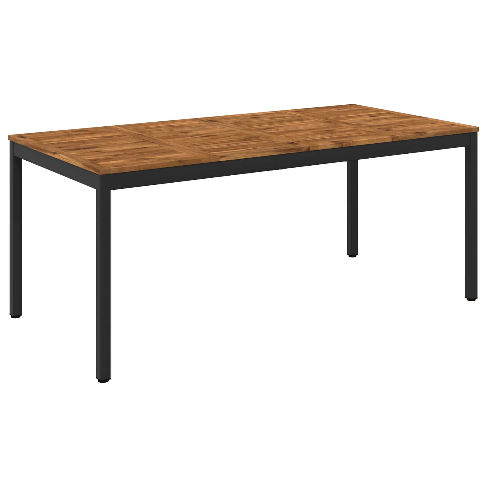 Tuindiner tafel Naturel en Zwart 147 x 88,5 x 75 cm – afbeelding 1