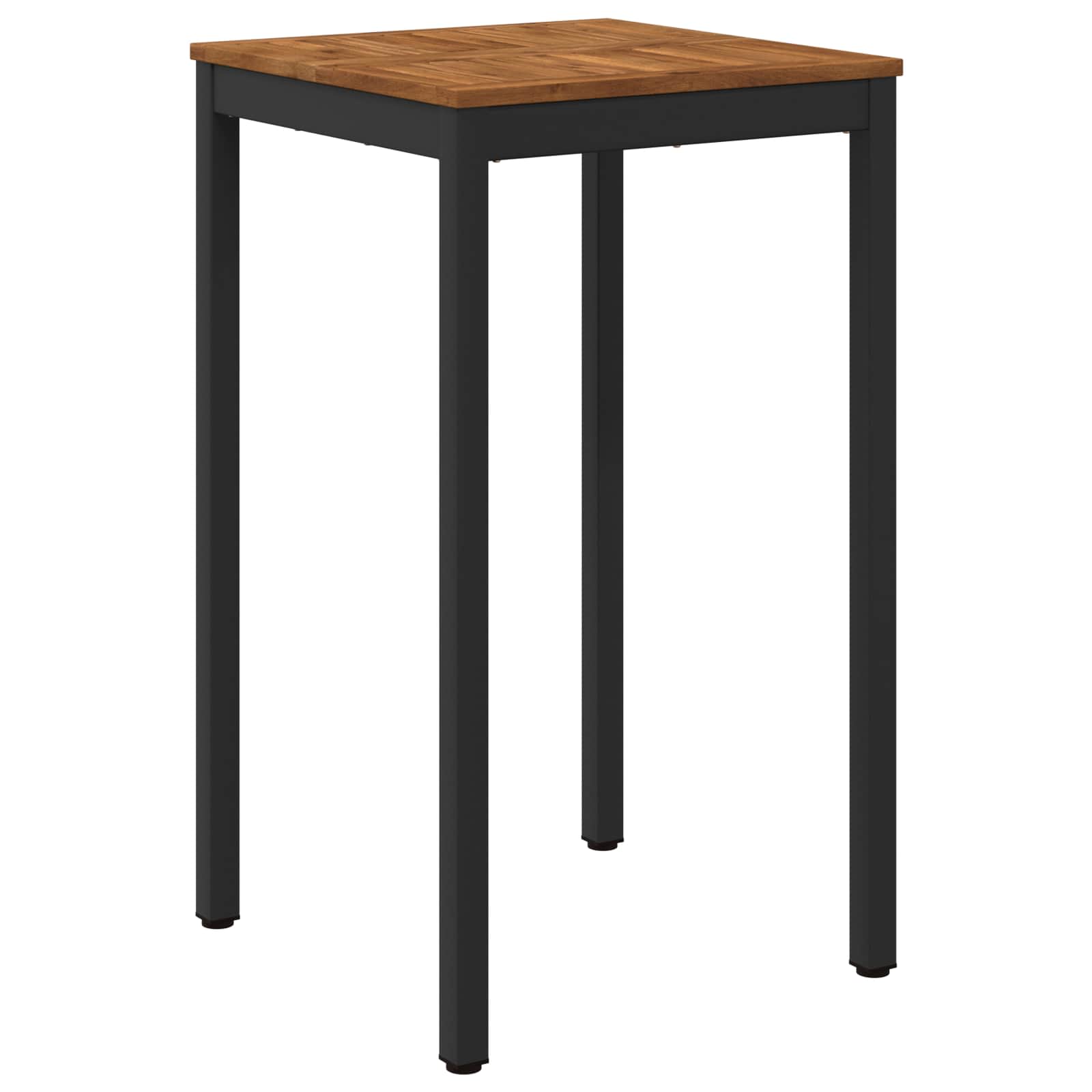Tuinbar Tafel Naturel en Zwart 60 x 60,5 x 105 cm – afbeelding 1