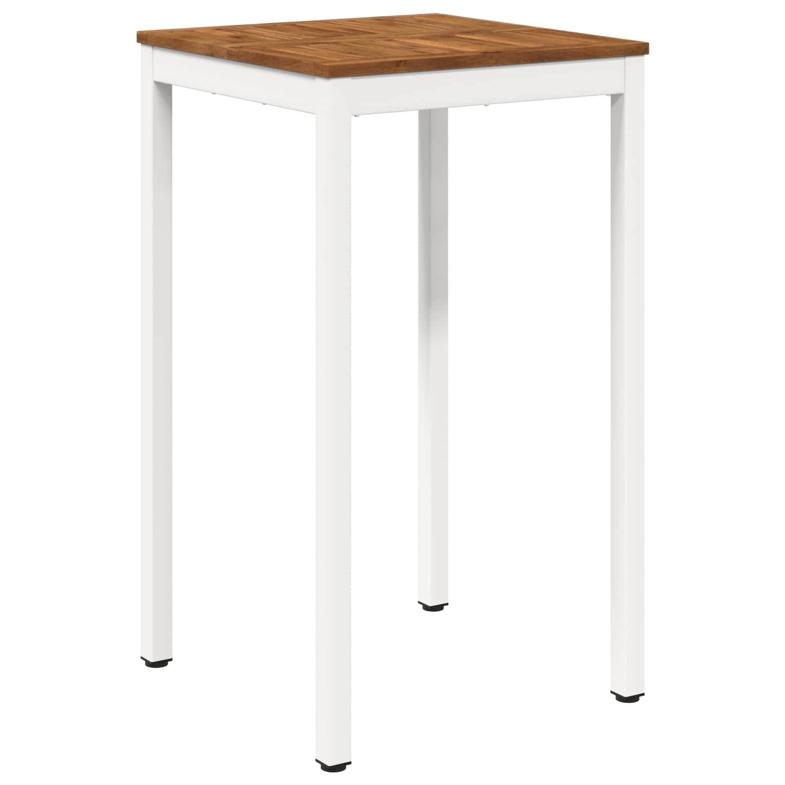 Tuinbar Tafel Natuurlijk en Wit 60 x 60,5 x 105 cm – afbeelding 1