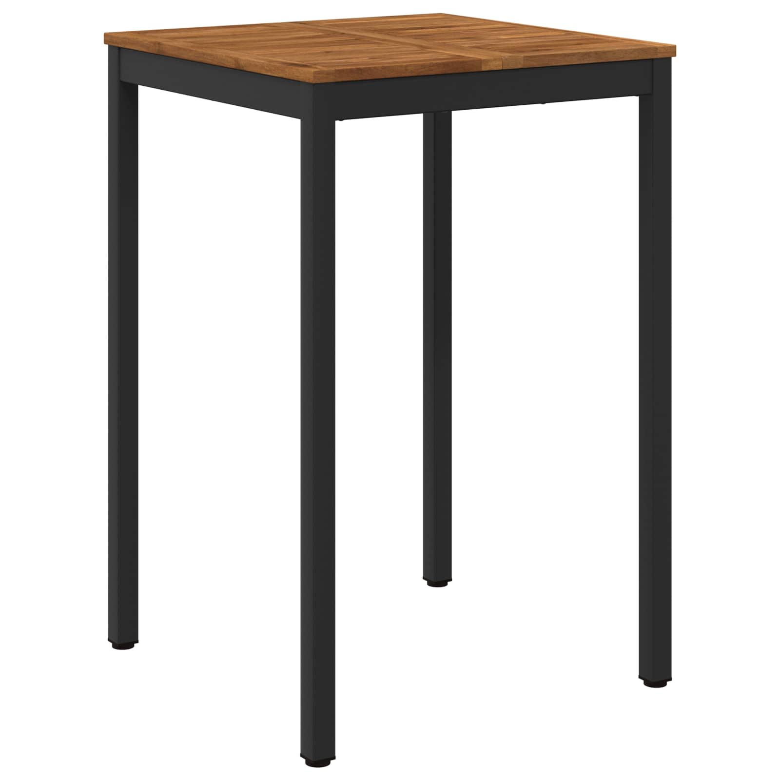 vidaXL Trädgård Bar Bord Naturlig och svart 70 x 68,5 x 105 cm