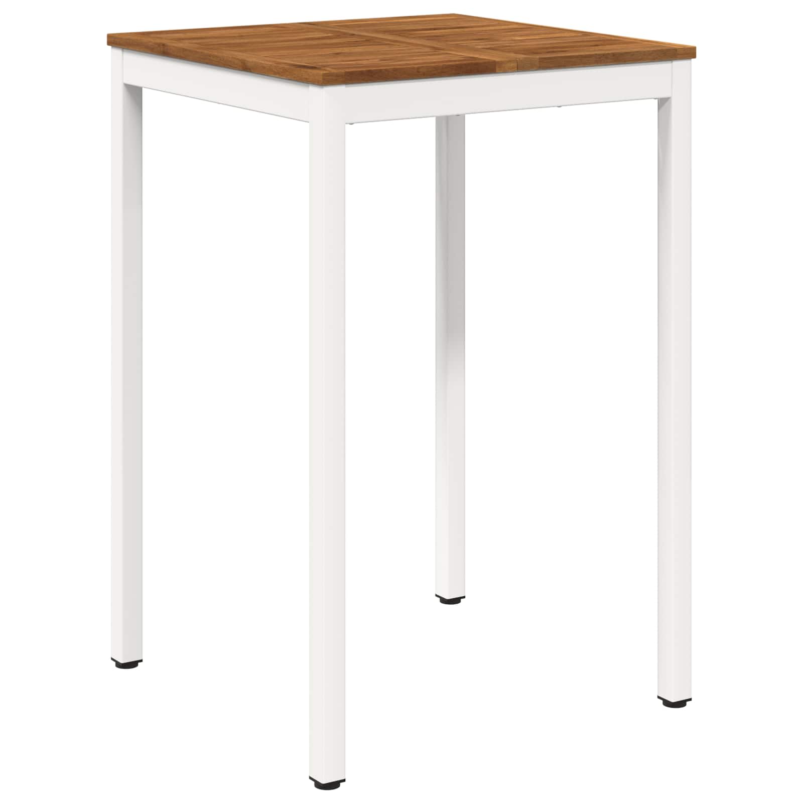 vidaXL Trädgård Bar Bord Naturlig och vit 70 x 68,5 x 105 cm