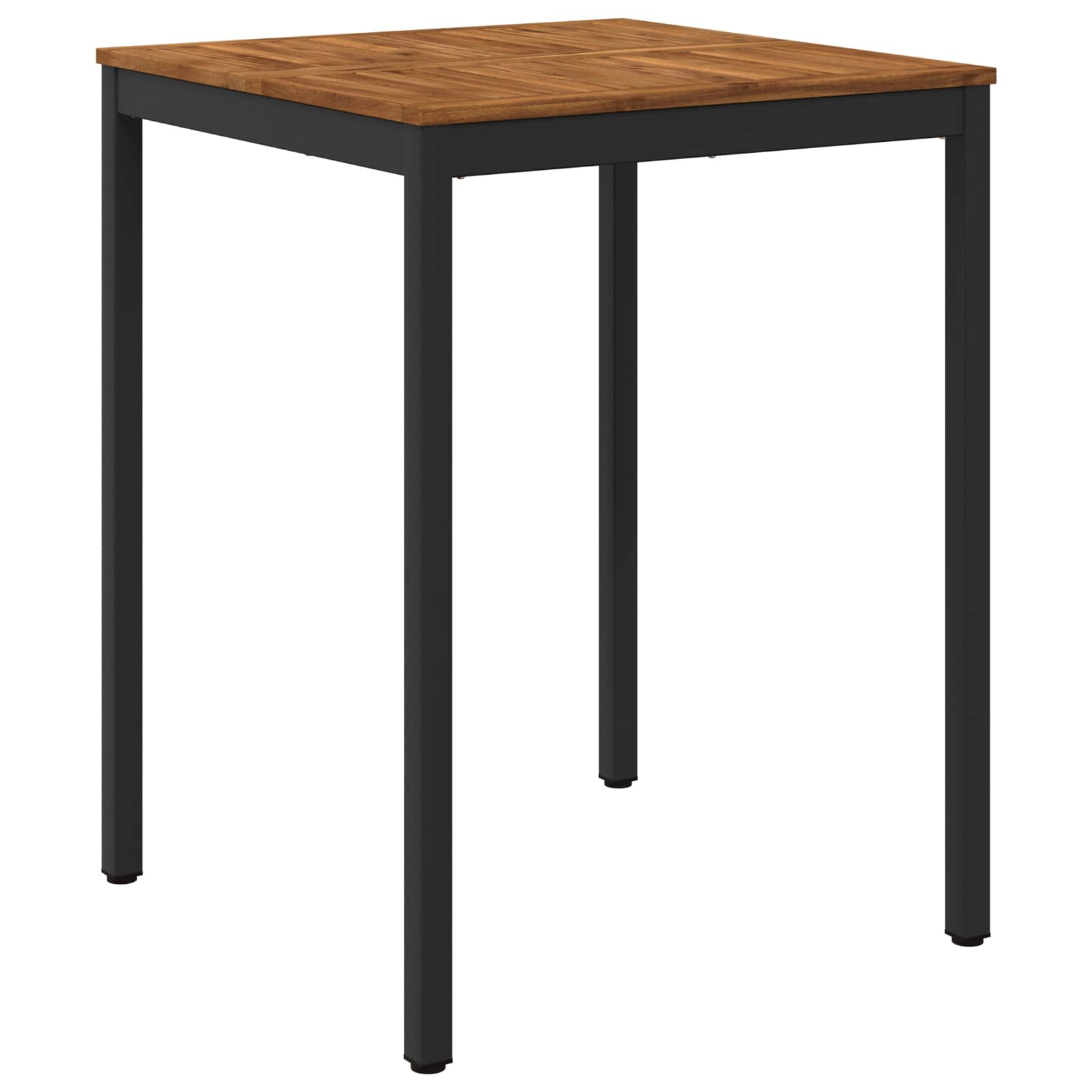 vidaXL Trädgård Bar Bord Naturlig och svart 80 x 80,5 x 105 cm