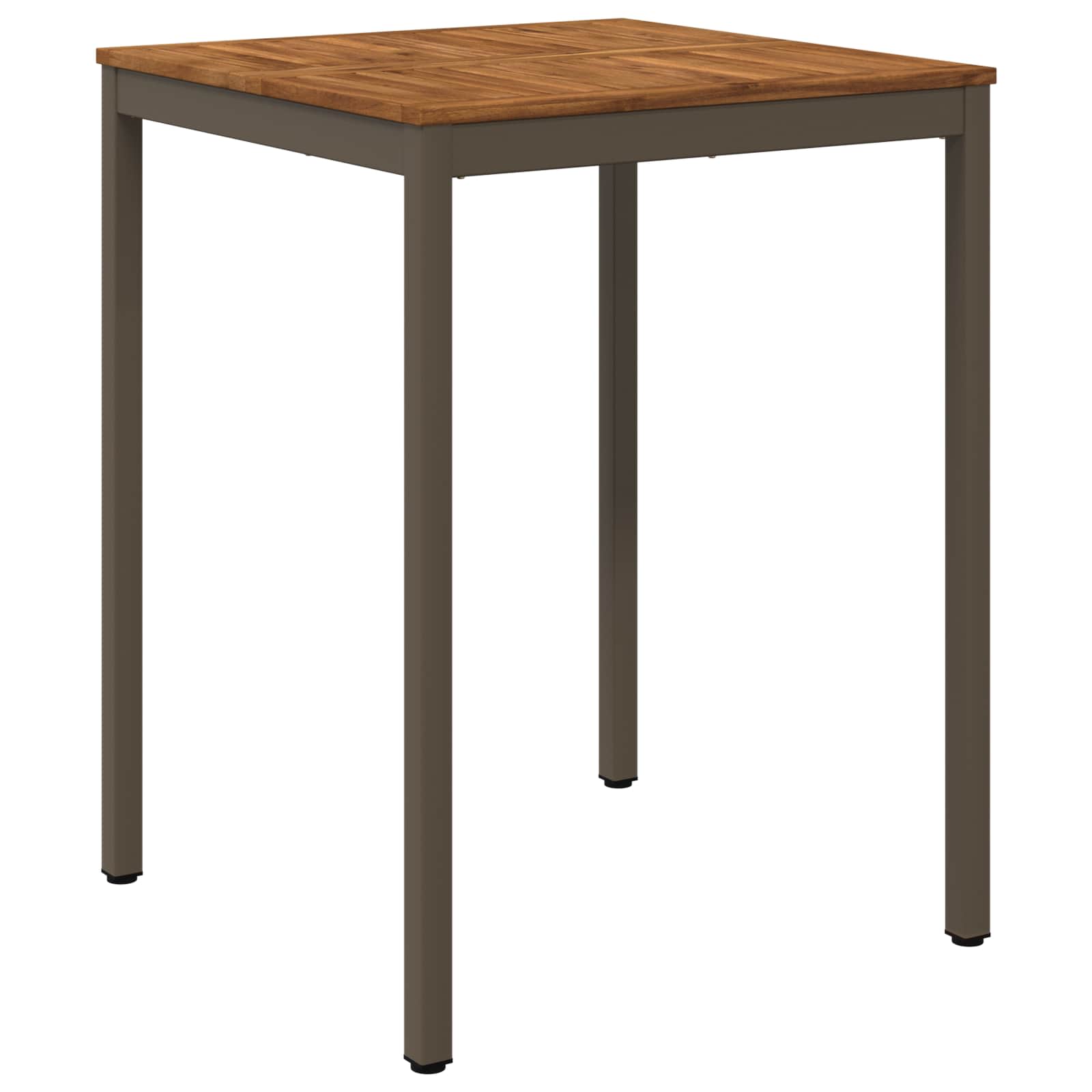 vidaXL Trädgård Bar Bord Naturlig och Kaffe 80 x 80,5 x 105 cm