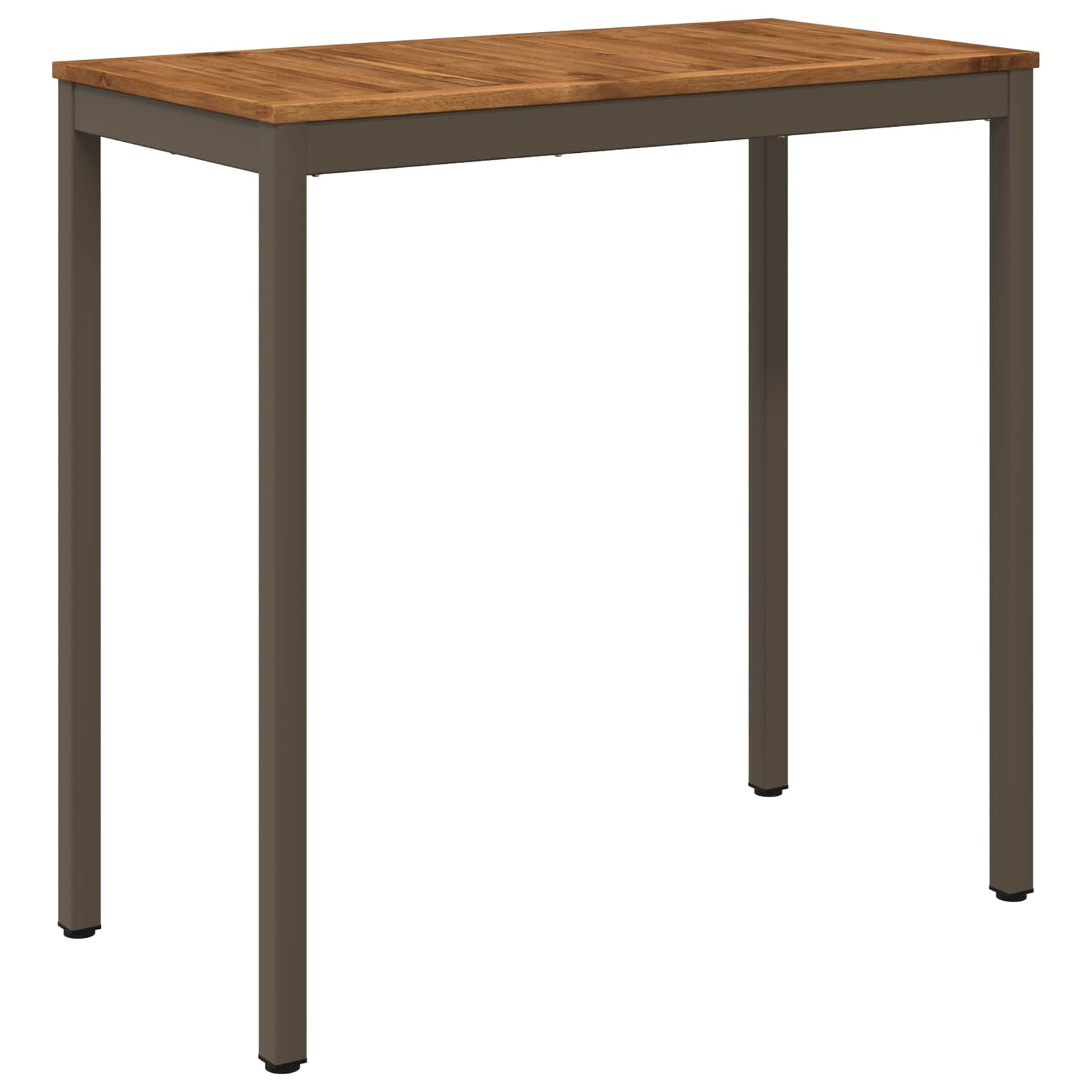 vidaXL Trädgård Bar Bord Naturlig och Kaffe 108,5 x 55 x 105 cm