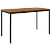 vidaXL Aia baarilaud Naturaalne ja must 180 x 88,5 x 105 cm