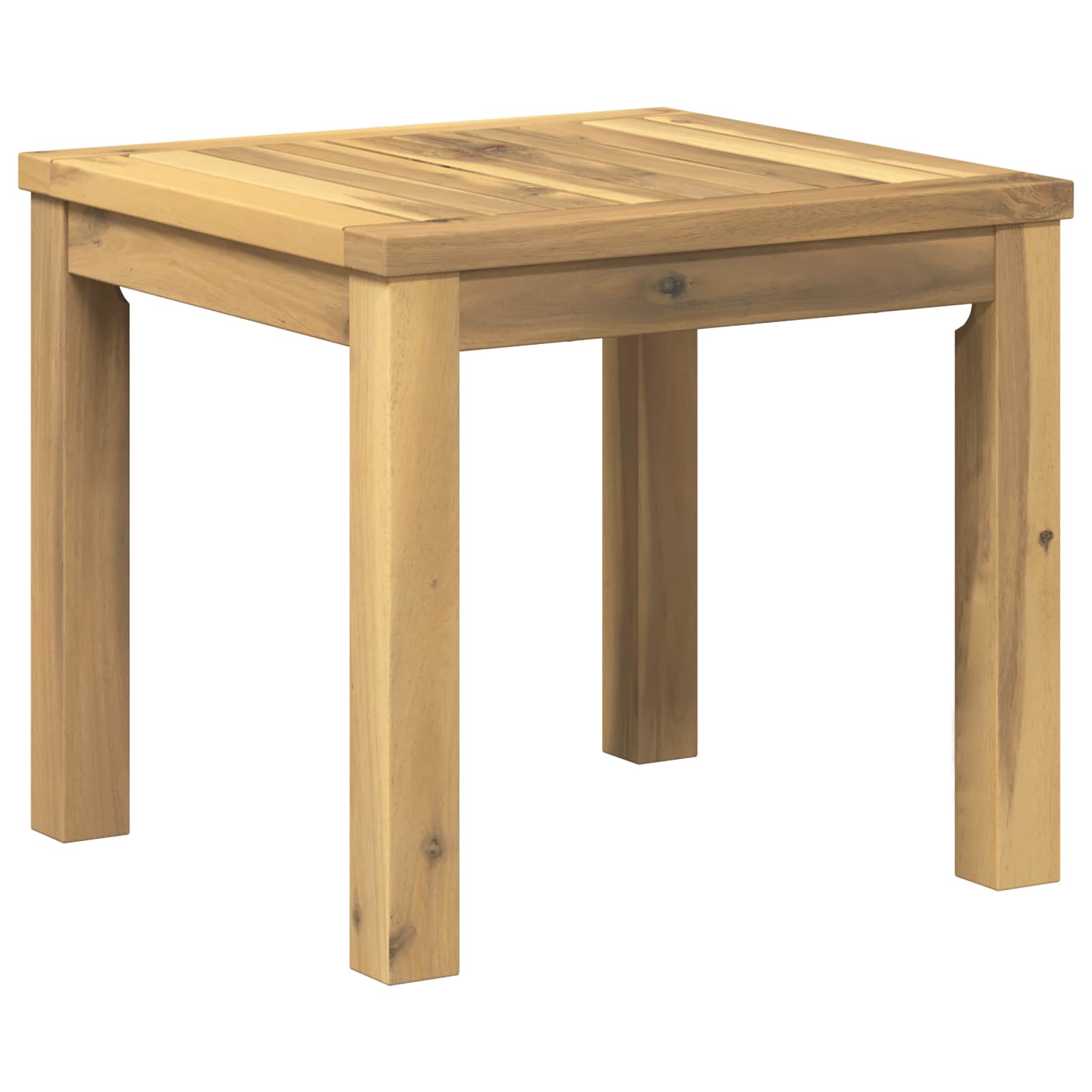 Salontafel Wit 40 x 40,5 x 36 cm Massief Acaciahout – afbeelding 1