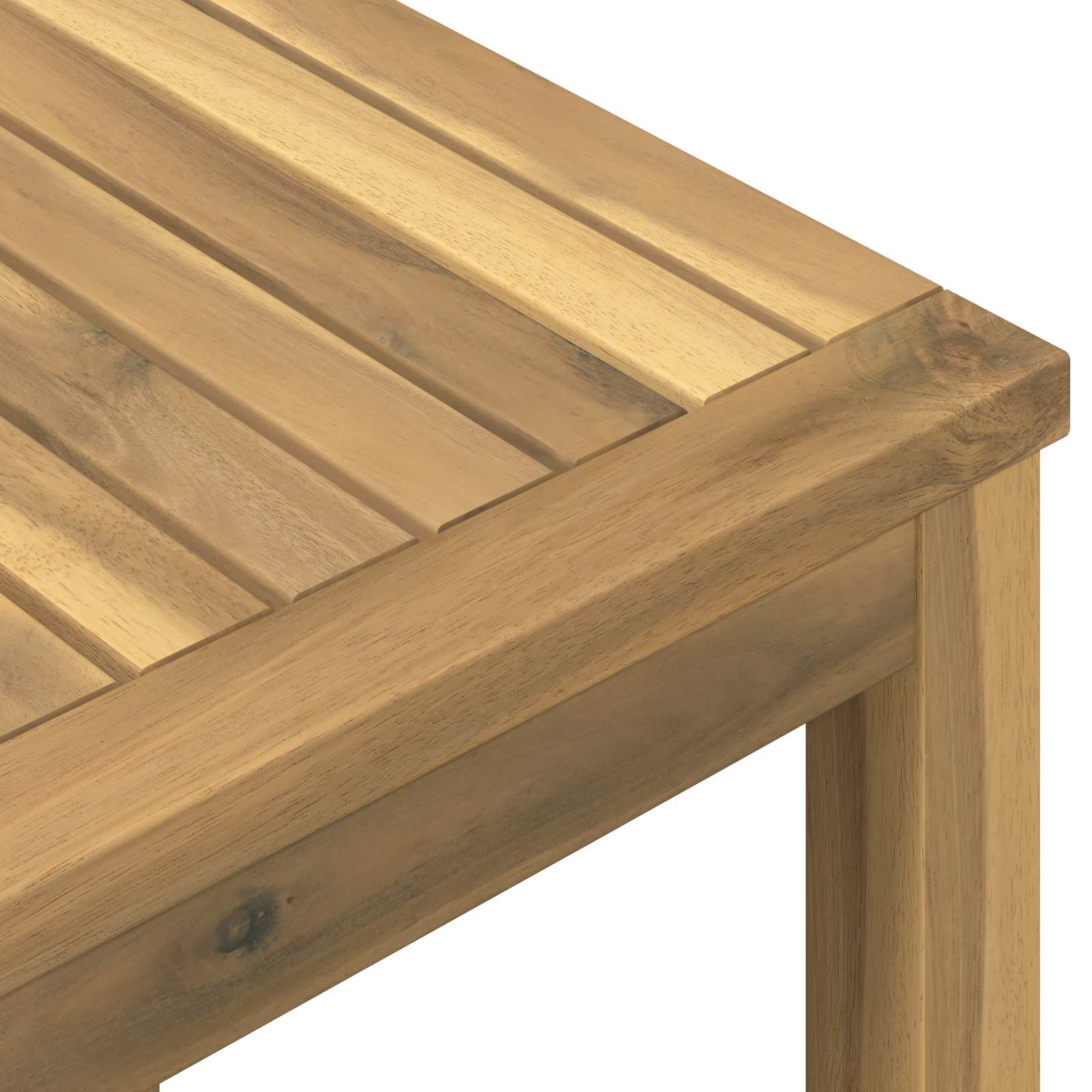 Salontafel Wit 60,5 x 30 x 36 cm Massief Acaciahout image 5