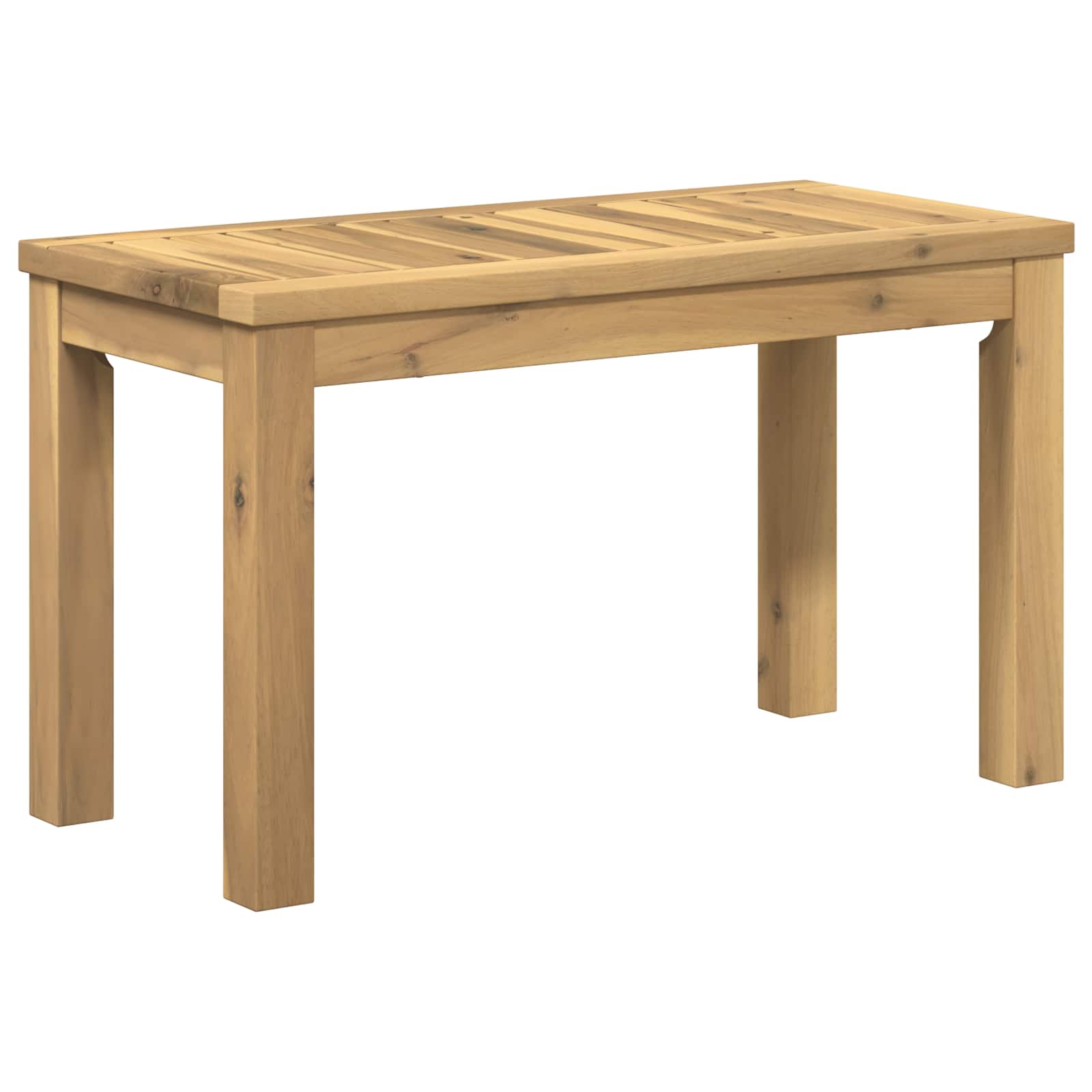 Salontafel Wit 60,5 x 30 x 36 cm Massief Acaciahout image 1