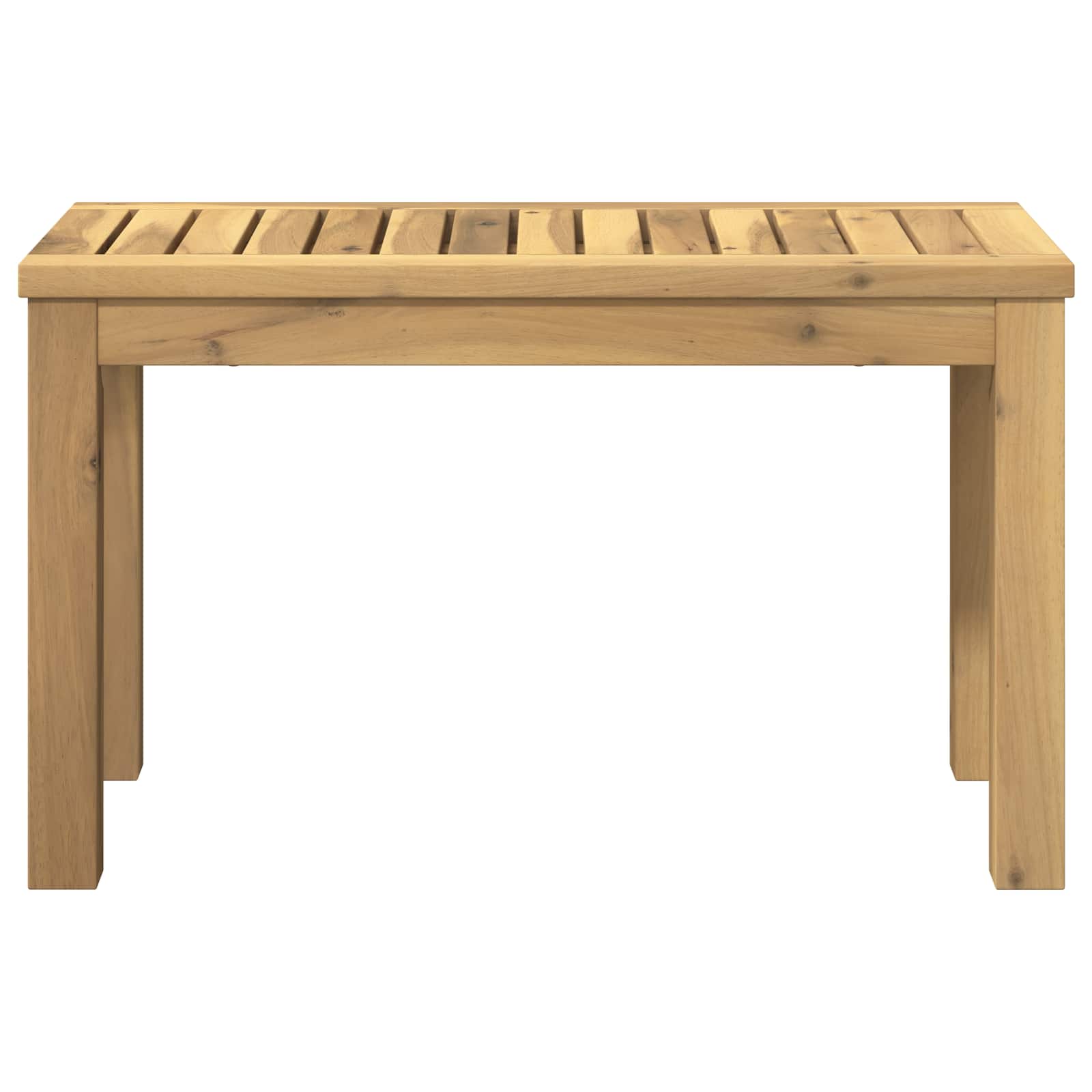 Salontafel Wit 60,5 x 30 x 36 cm Massief Acaciahout image 2