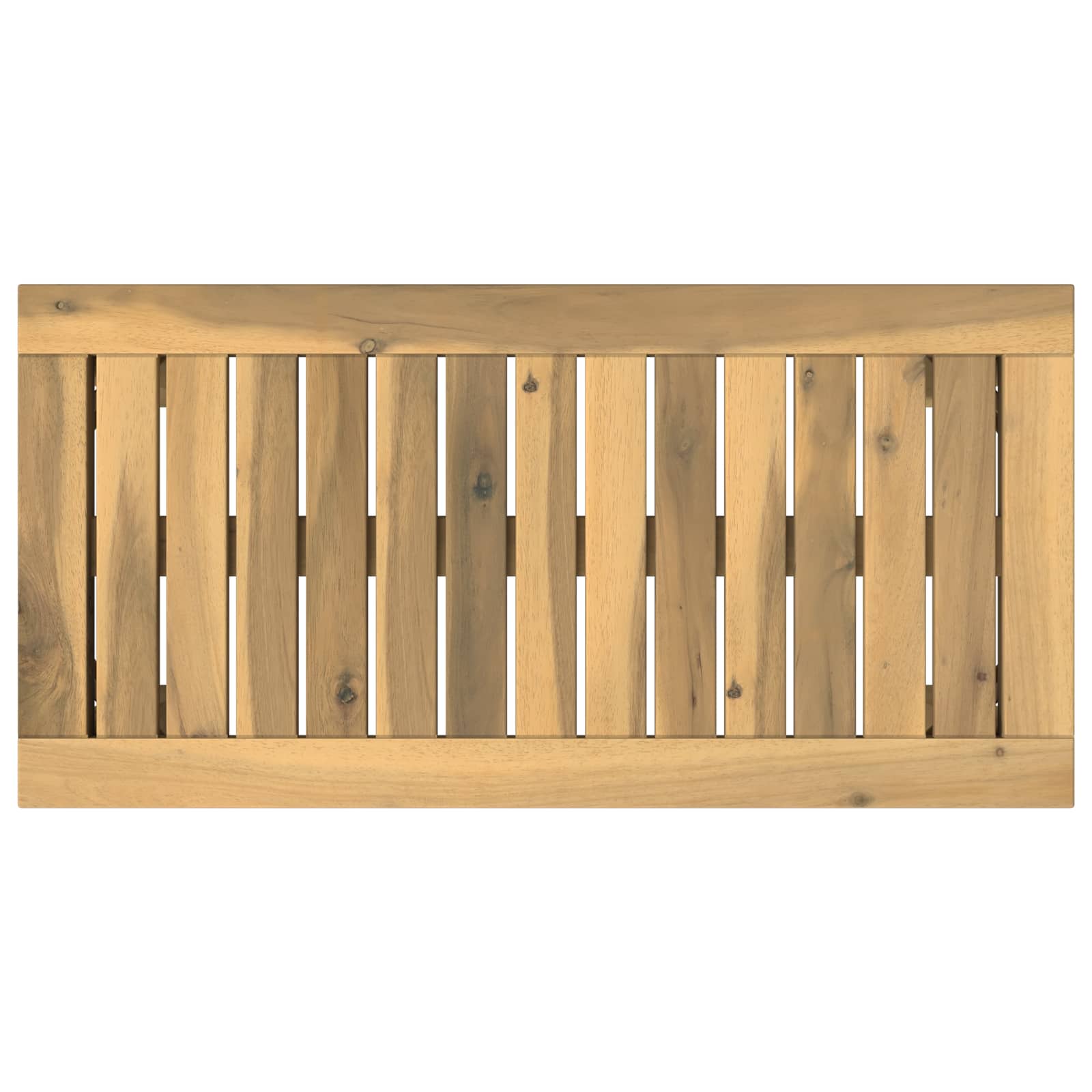 Salontafel Wit 60,5 x 30 x 36 cm Massief Acaciahout image 4