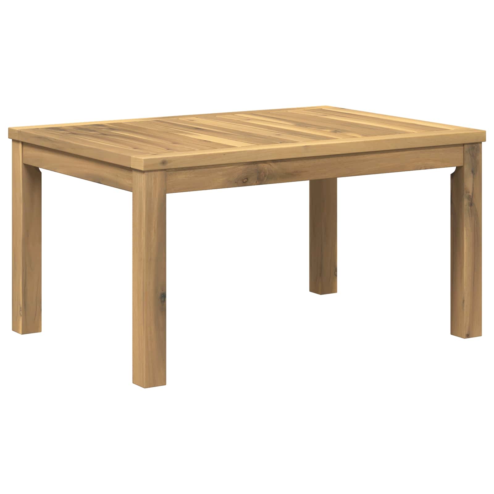 Salontafel Wit 50 x 68,5 x 36 cm Massief Acaciahout – afbeelding 1