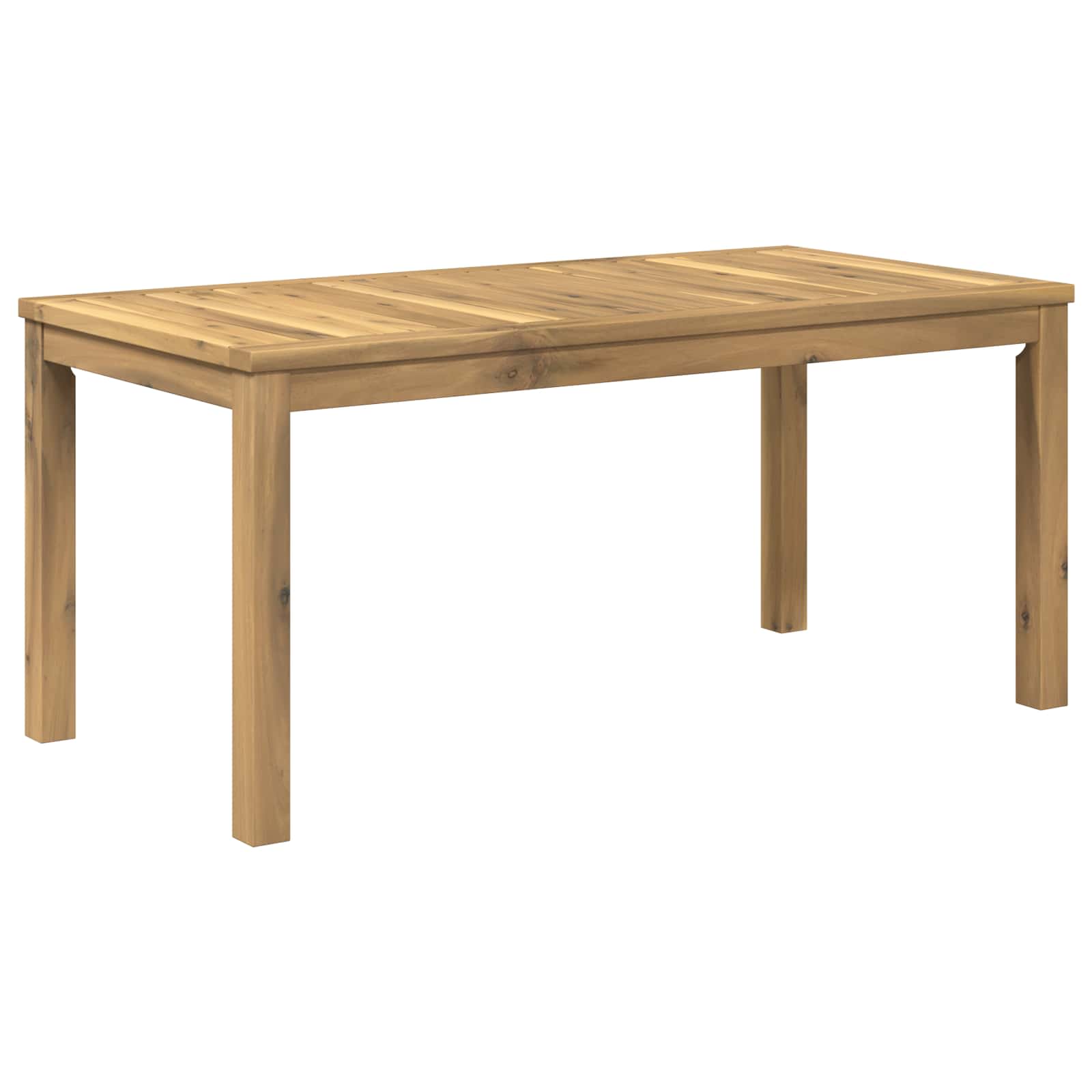 Salontafel Wit 50 x 100,5 x 45 cm Massief Acaciahout – afbeelding 1