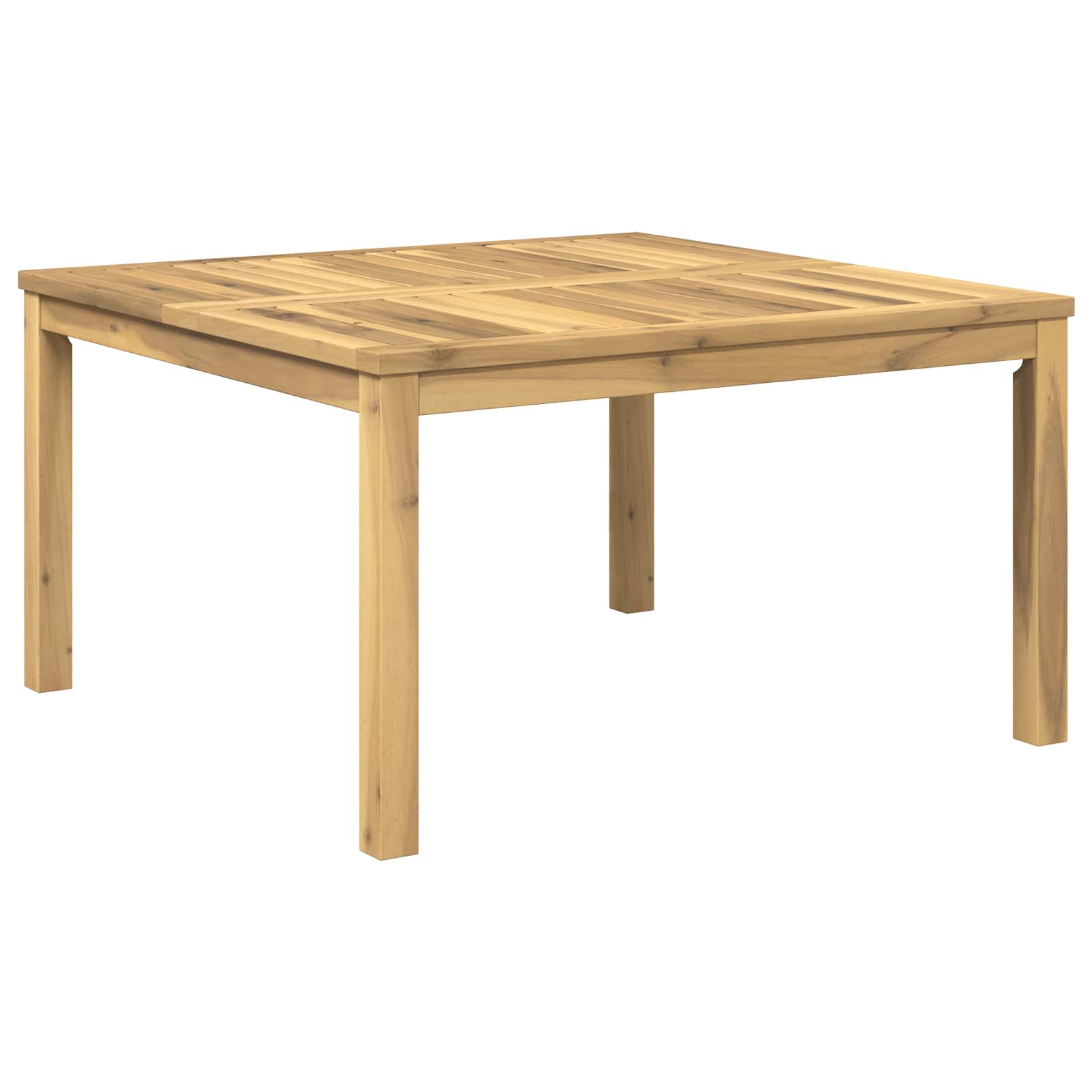 Salontafel Wit 80 x 80,5 x 45 cm Massief Acaciahout – afbeelding 1