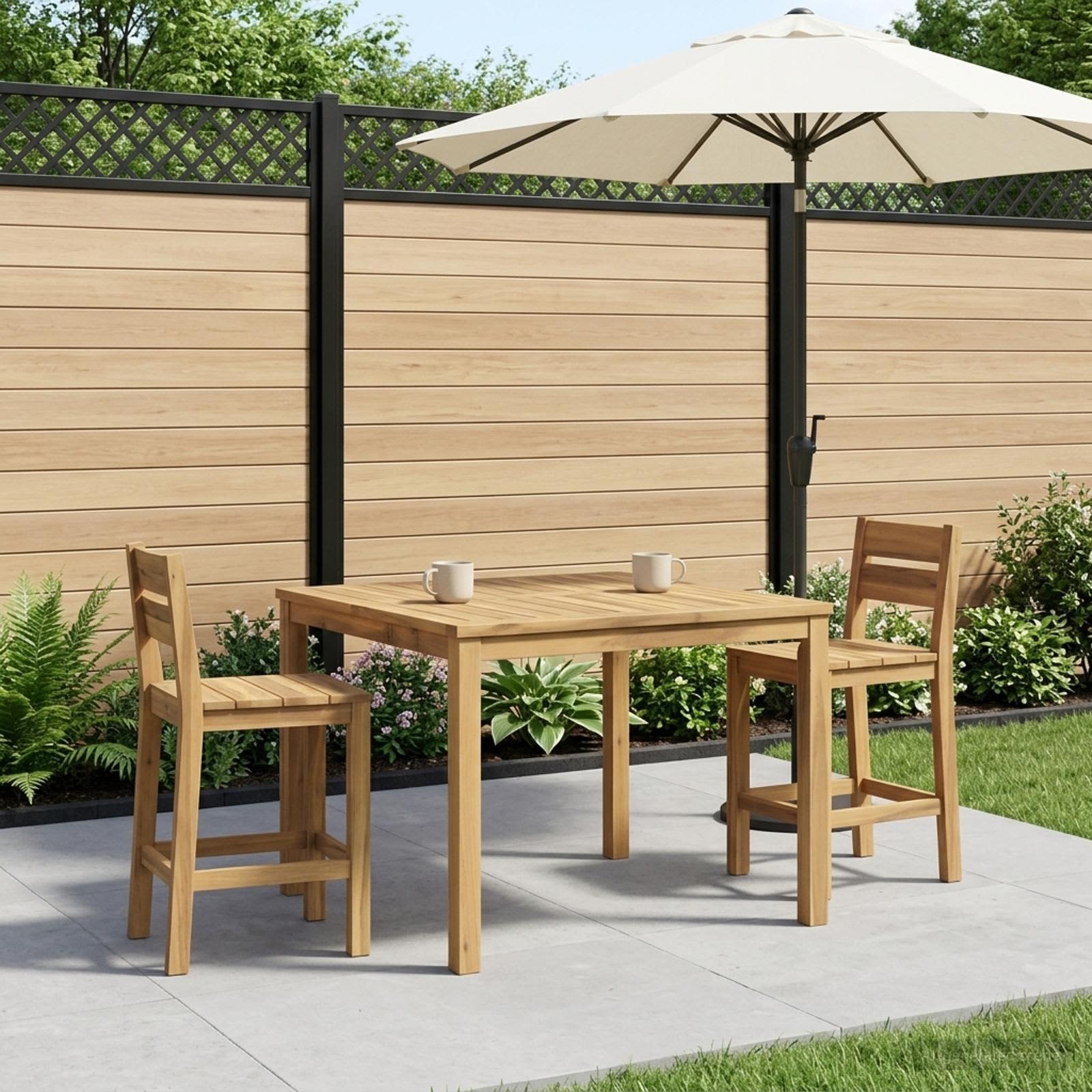 vidaXL Couchtisch Weiß 100 x 100,5 x 45 cm Massivholz Akazie