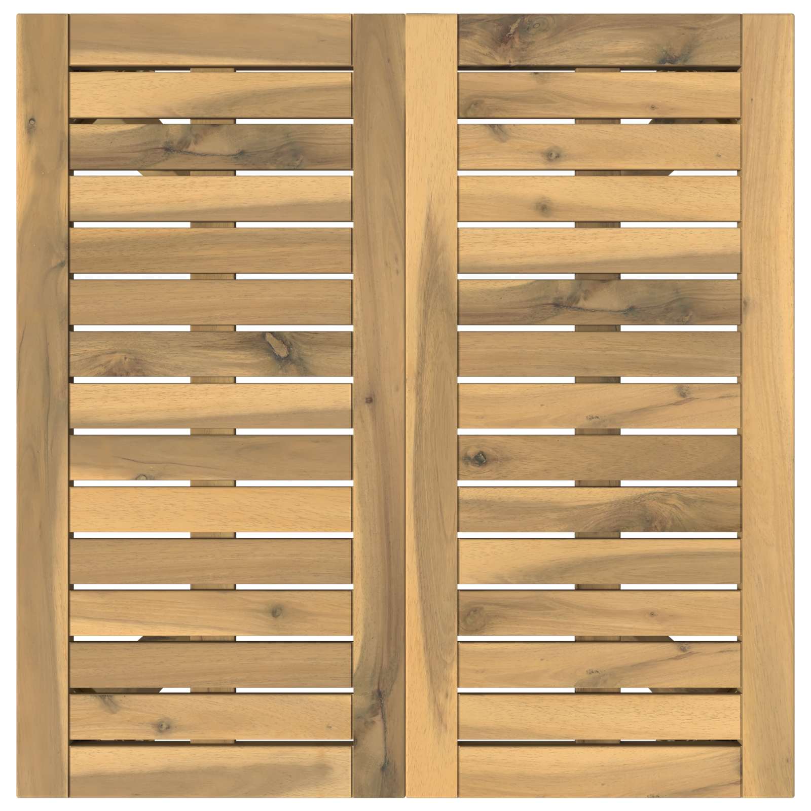 Tuindiner tafel Wit 60 x 60,5 x 75 cm Massief Acaciahout image 4